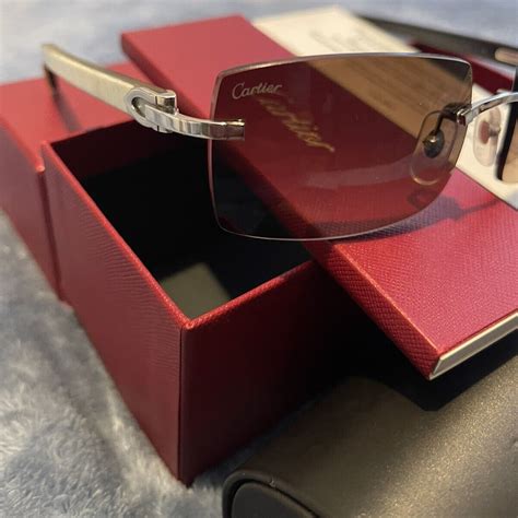 cartier replica glasses white buffs|authentic cartier buffalo horn glasses.